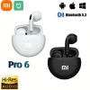 Xiaomi Air Pro 6 TWS Wireless Headphones with Mic Fone Bluetooth Earphones Sport Running Headset for Apple iPhone Pro6 Earbuds